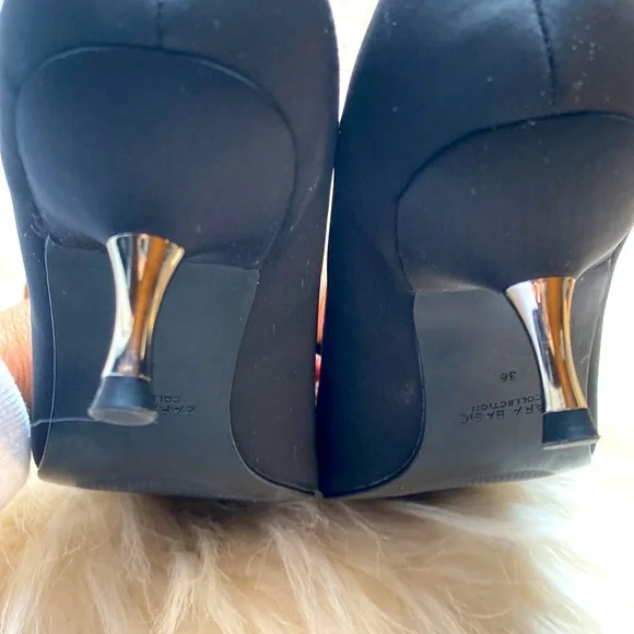 Zara Black Basic Pointed Shoes Sz 6 NWOT - Picture 5 of 6